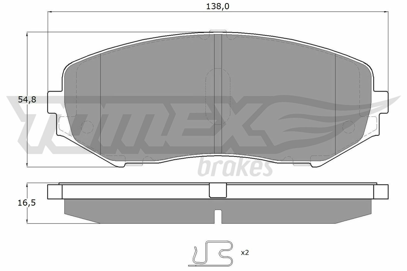 Sada brzdových platničiek kotúčovej brzdy TOMEX Brakes